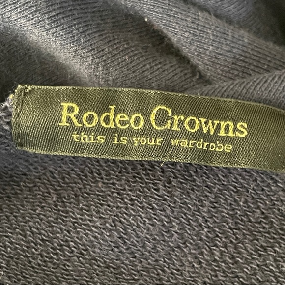 Rodeo Crowns Women's Navy Blue Short Sleeve Off The Shoulder Jumpsuit One Size - Picture 9 of 11